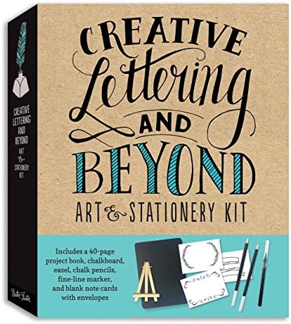 Creative Lettering and Beyond Art & Stationery Kit: Includes a 40-page project book, chalkboard, easel, chalk pencils, fine-line marker, and blank note cards with envelopes (Creative...and Beyond)