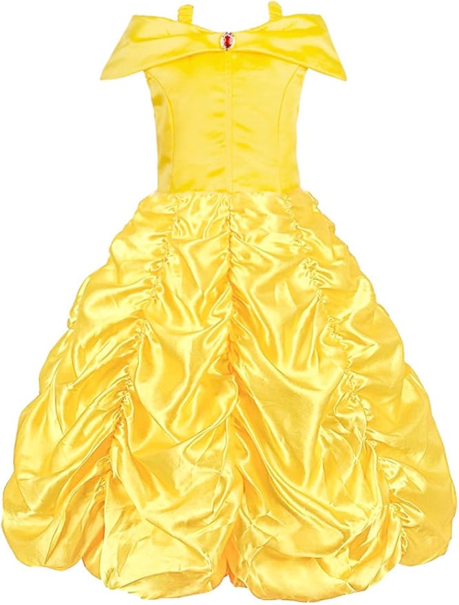 KABETY Robe de Princesse Belle Hors épaule Robe de Fille Cosplay