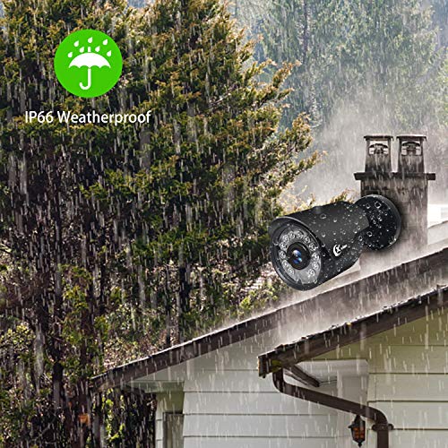 XVIM 8CH 1080P Security Camera System Home Security Outdoor 1TB Hard Drive Pre-Install CCTV Recorder 4pcs HD 1920TVL Upgrade Surveillance Cameras with Night Vision Easy Remote Access Motion Alert