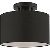 Livex Lighting, 45662-04, Bainbridge, Small Semi-Flush, Black