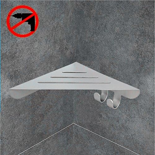 Goodia Corner Shelf Kit,Wall Mounted Bathroom Kitchen Toilet Shelf Furniture Sets Aluminum Shower Caddy Shampoo Shower Gel Holder