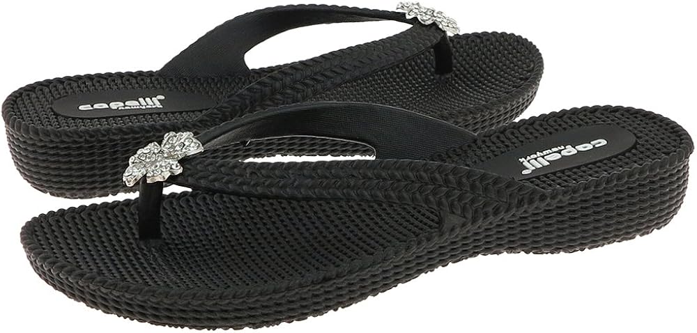 capelli flip flops black