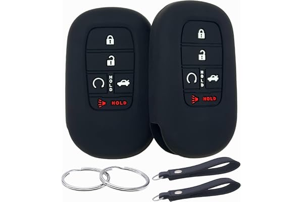 REPROTECTING Silicone Rubber Key Fob Cover Compatible with (5 Buttons) 2022-2026 Honda Accord Civic HR-V CR-V Pilot Sport SI