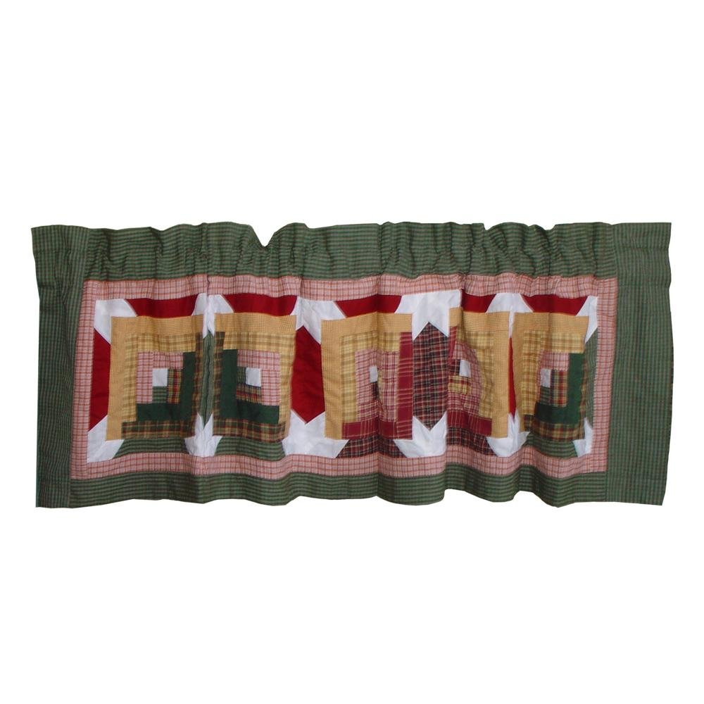Buy Patch Magic Snowflake Log Cabin Curtain Valance 54 By 16 Inch