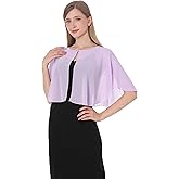 Baoqiya Capelets for women Chiffon Cape Soft Shawls and Wraps Wedding Capes 1920s flapper Cover Up