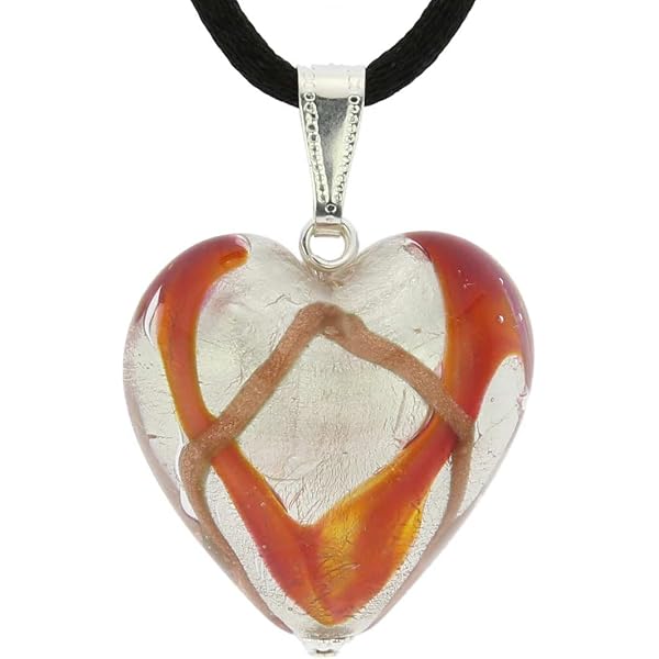 Glass Of Venice Handmade Murano Glass Pendant Necklace – Purple & Gold Venetian Reflections Rectangular Pendant (Authentic From Italy) - View #3