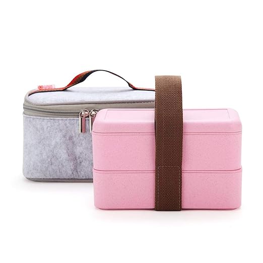 Juego de 2 compartimentos Bento con bolsa térmica para el ...