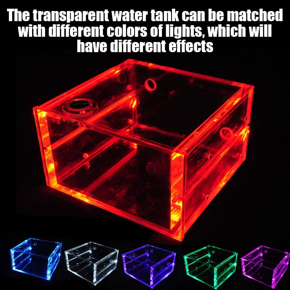 Water Cooling Tank,1.25L Water Cooling Tank Cooling Reservoir All Transparent Acrylic Computer Accessories - Image 4