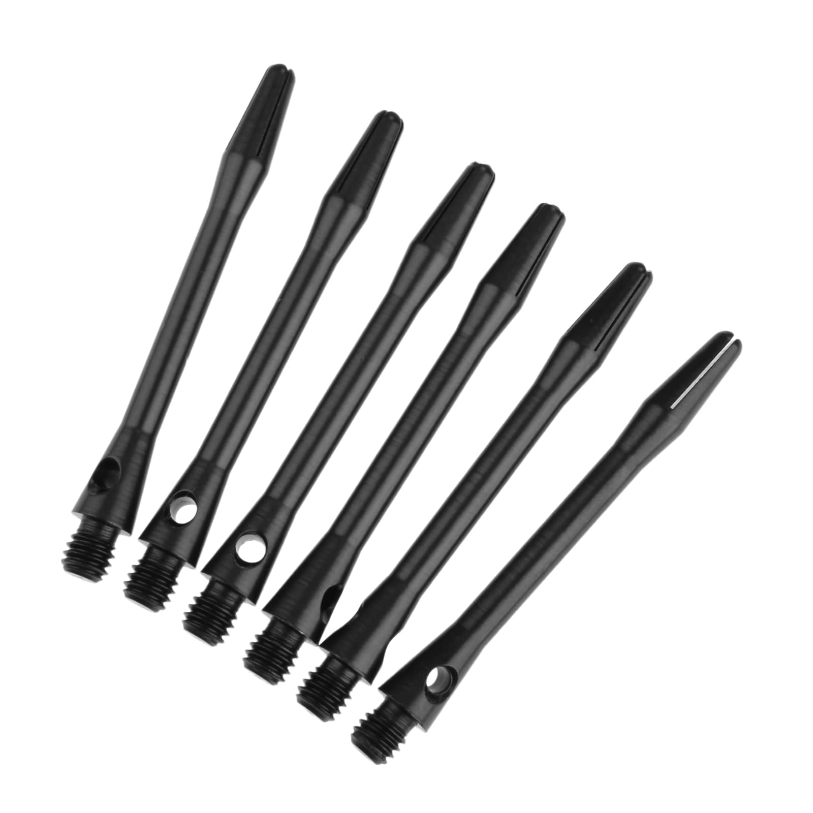 Yetaha Aluminum Dart Shafts, 2 Sets(6) Black Dart Stems, Medium Shafts Metal Stems with Standard 2BA Thread