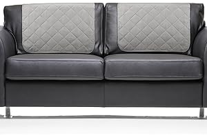 Panelee Recliner Headrest Cover 2 Pack, Light Gray, Fade Resistant, Fabric, 68 x 45 cm/26.77 x 17.72 inches, Sofa Cover, Recl