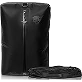 BAGAIL TPU Vacuum Bag for Travel, Reusable Compression Bag with IPX8 Waterproof Zipper, Save Space for Suitcase, Backpack and Carry on (Black, Large, No Pump)