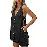 Tankaneo Womens Summer Vacation Outfits Beach Travel Cruise Resort Wear 2 Piece Short Sets Casual Tank Tops and Shorts