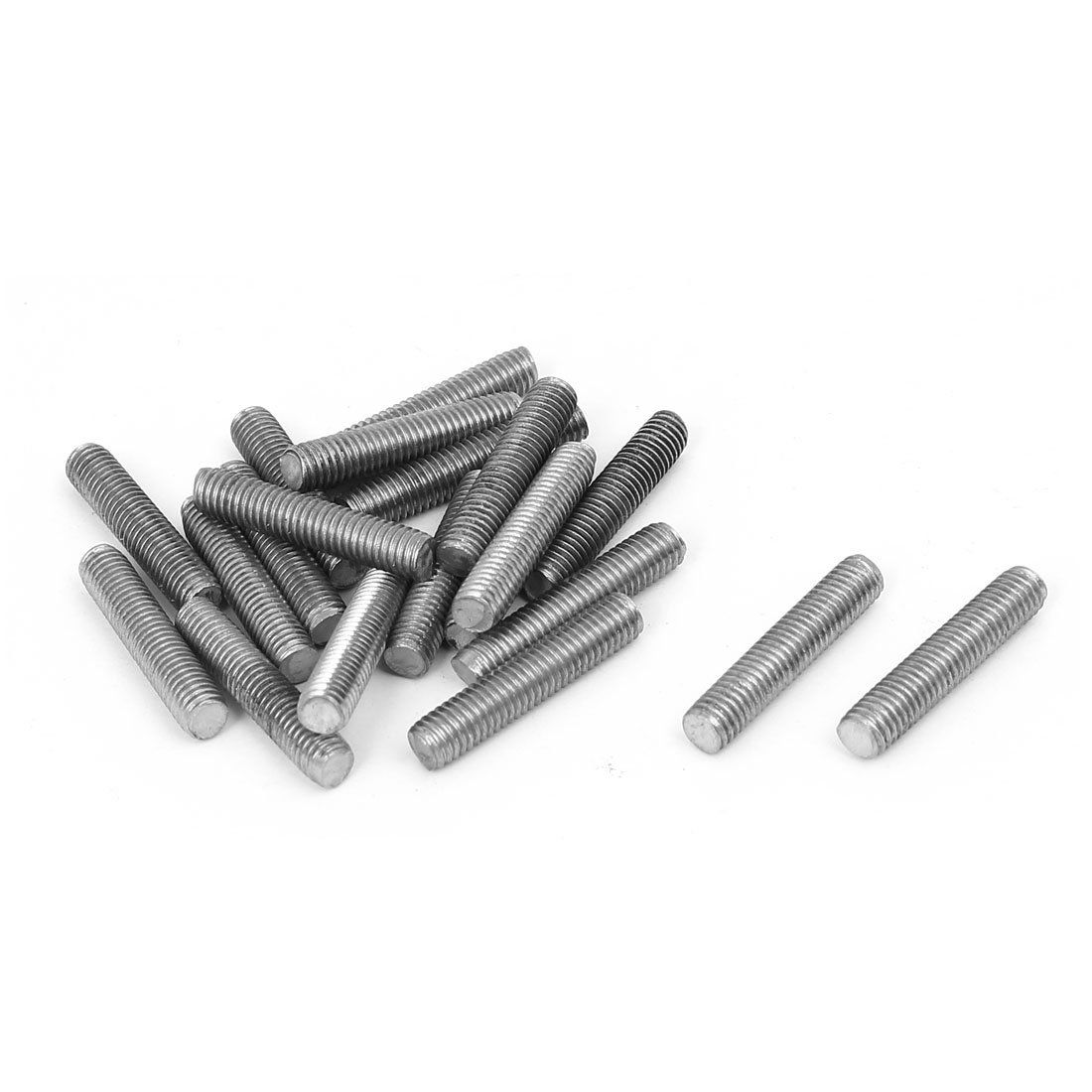 Sourcingmap M5 x 25mm 0.8mm Pitch 304 Stainless Steel Fully Threaded Rod Bar Studs 20 Pcs