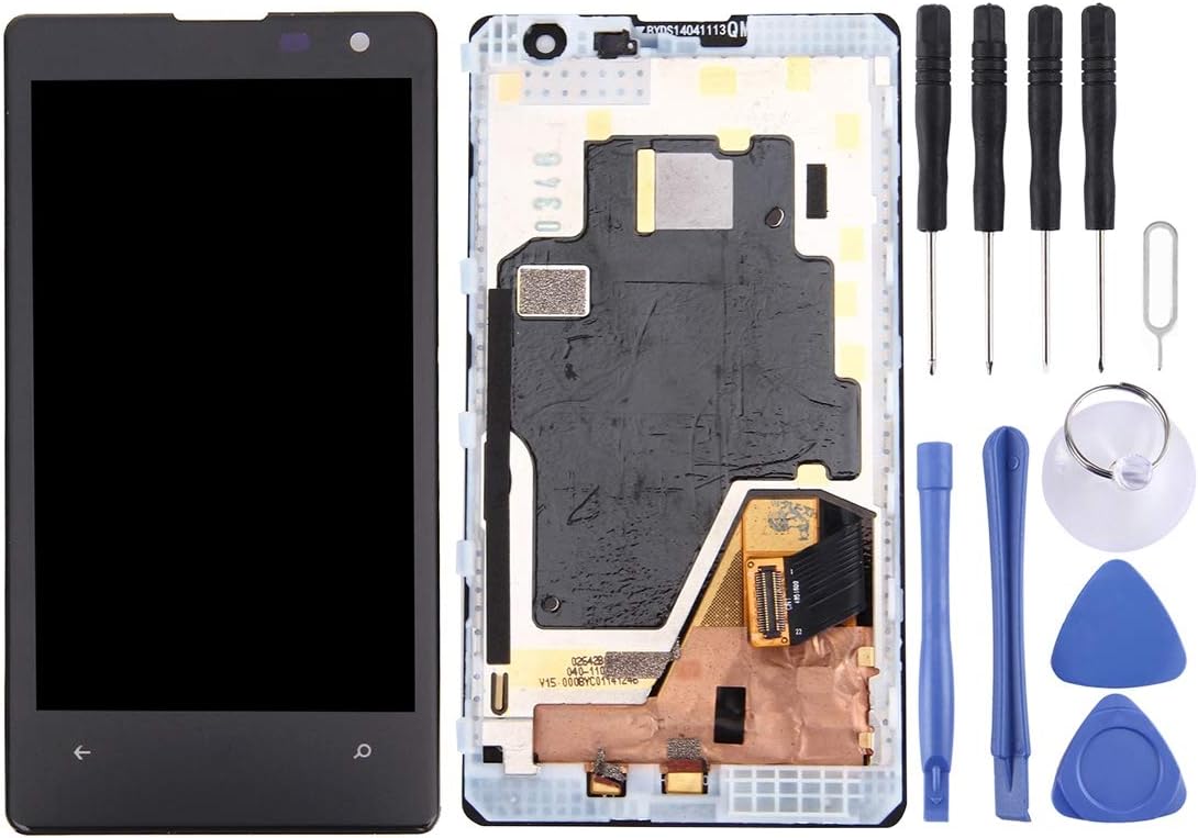 Fengying Phones Replacement Parts Glass Panel LCD Display + Touch Panel with Frame for Nokia Lumia 1020(Black) +Full Repair Tools, Free Tools, Screen Replacement Kit