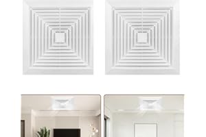 Suweiyuanshiyi Exhaust Fan Cover,10x10x0.47in Replacement Vent Grille Cover Bathroom Ceiling Fan Grille with Springs Ventilat
