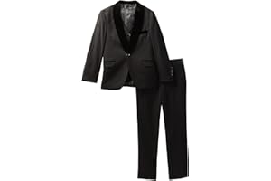 Isaac Mizrahi Boy's 3 Piece Velvet Shawl Collar Formal Tuxedo Suit Set