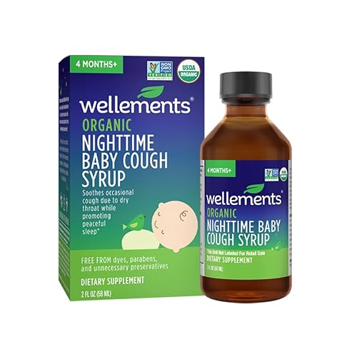 Wellements Organic Nighttime Baby Cough Syrup Soothes Occasional Cough Due to Dry Throat While Promoting a Peaceful Night s Sleep USDA Organic 2 Fl Oz 4 Months in Saudi Arabia Whizz Cough Syrups