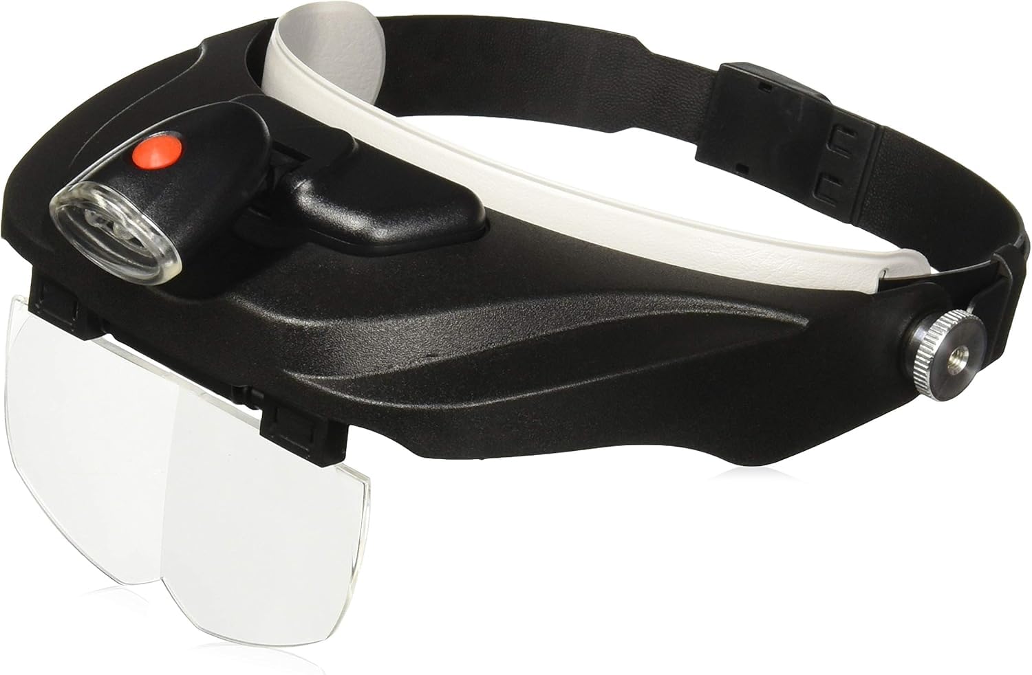 CARSON Unisex's CP-60 Pro Series MagniVisor Deluxe Headband LED Lighted Magnifier with 4 Different Lenses, Black, (1.5X, 2X, 2.5X, 3X)