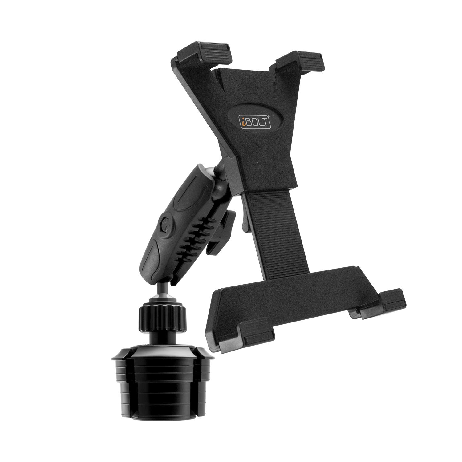iBolt TabDock Console - Heavy Duty Expandable and Adjustable Cup Holder mount for all 7" - 10" tablets (iPad, Nexus, Samsung Tab). Great for work, personal, and business vehicles