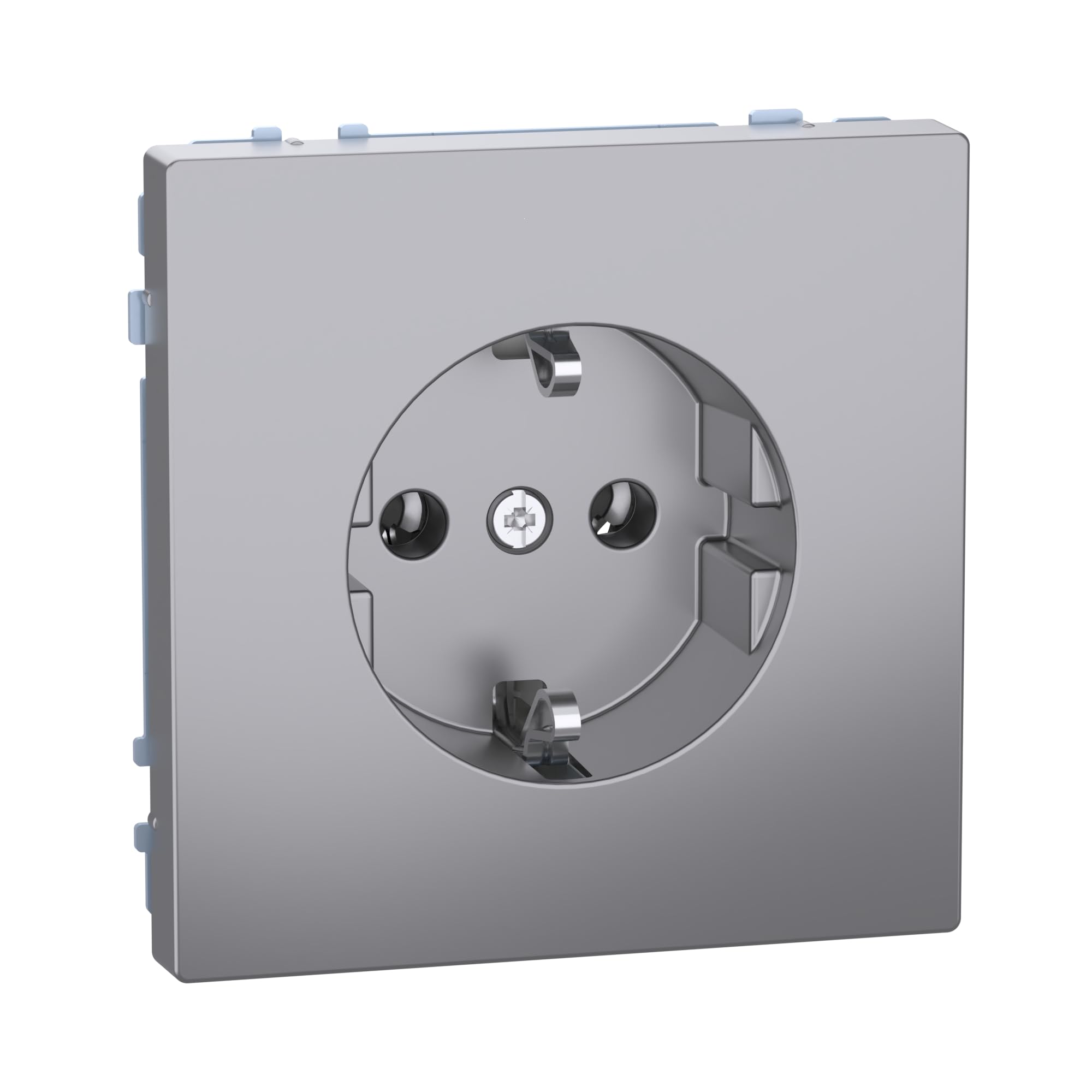 Schneider Electric Merten MEG2301-6036 Schuko Socket, Plug-In Terminals, Protective Contact Socket, System Design, Stainless Steel, Made in Germany — image 1
