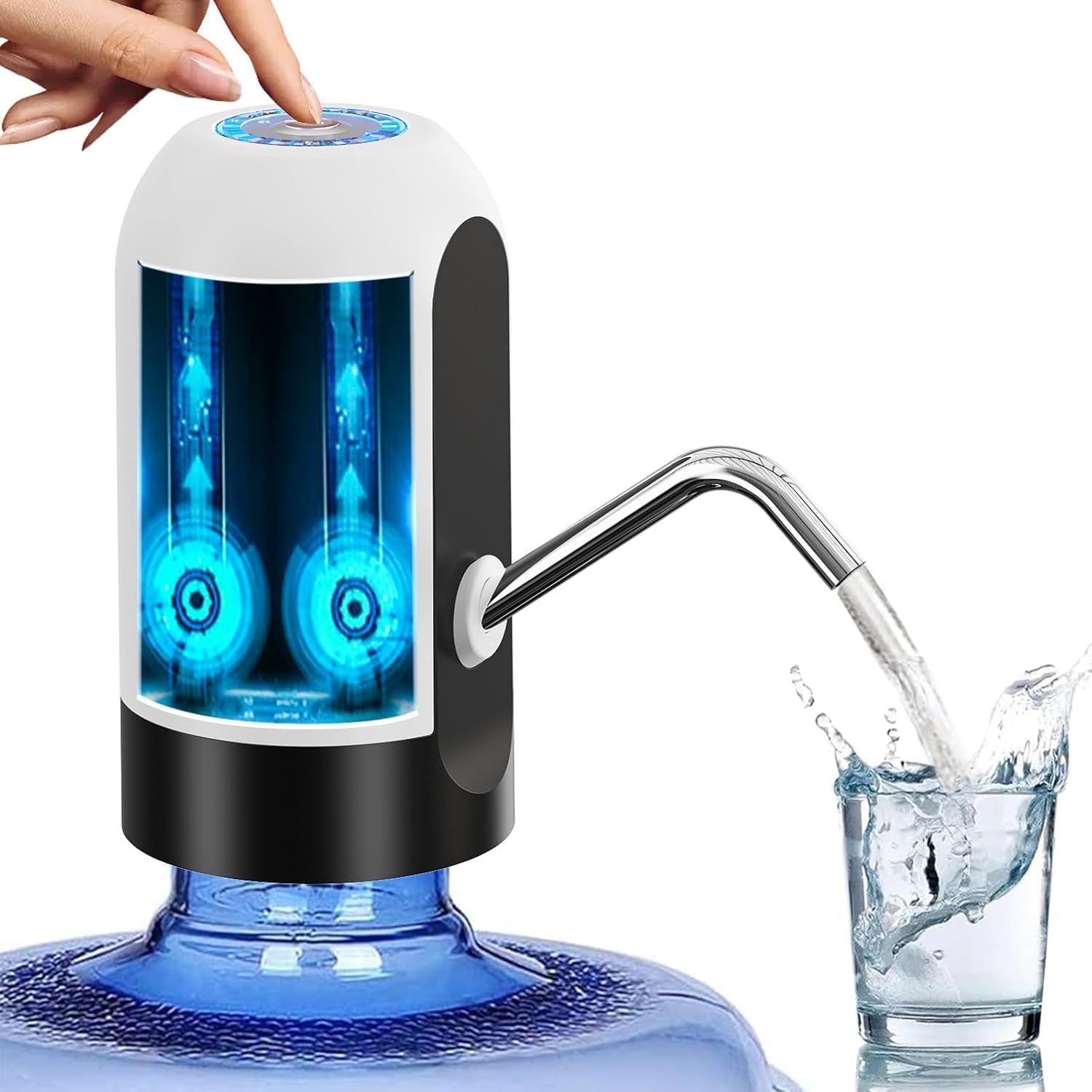 Photo 1 of **DIRTY/USED**
Myvision Water Dispenser for 5 Gallon Bottle,Portable USB Charging Electric Water Pump, Drinking Water Jug Pump for Home, Kitchen, Living Room, Office,Camping,Universal for 3-5 Gallon (White)