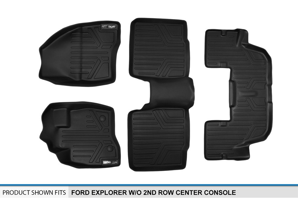 SmartLiner Custom Floor Mats – Fits 2015-2016 Ford Explorer 7-Passenger W/ Center Console