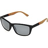 Body Glove Rico's Rectangle Sunglasses, Black, 55 mm