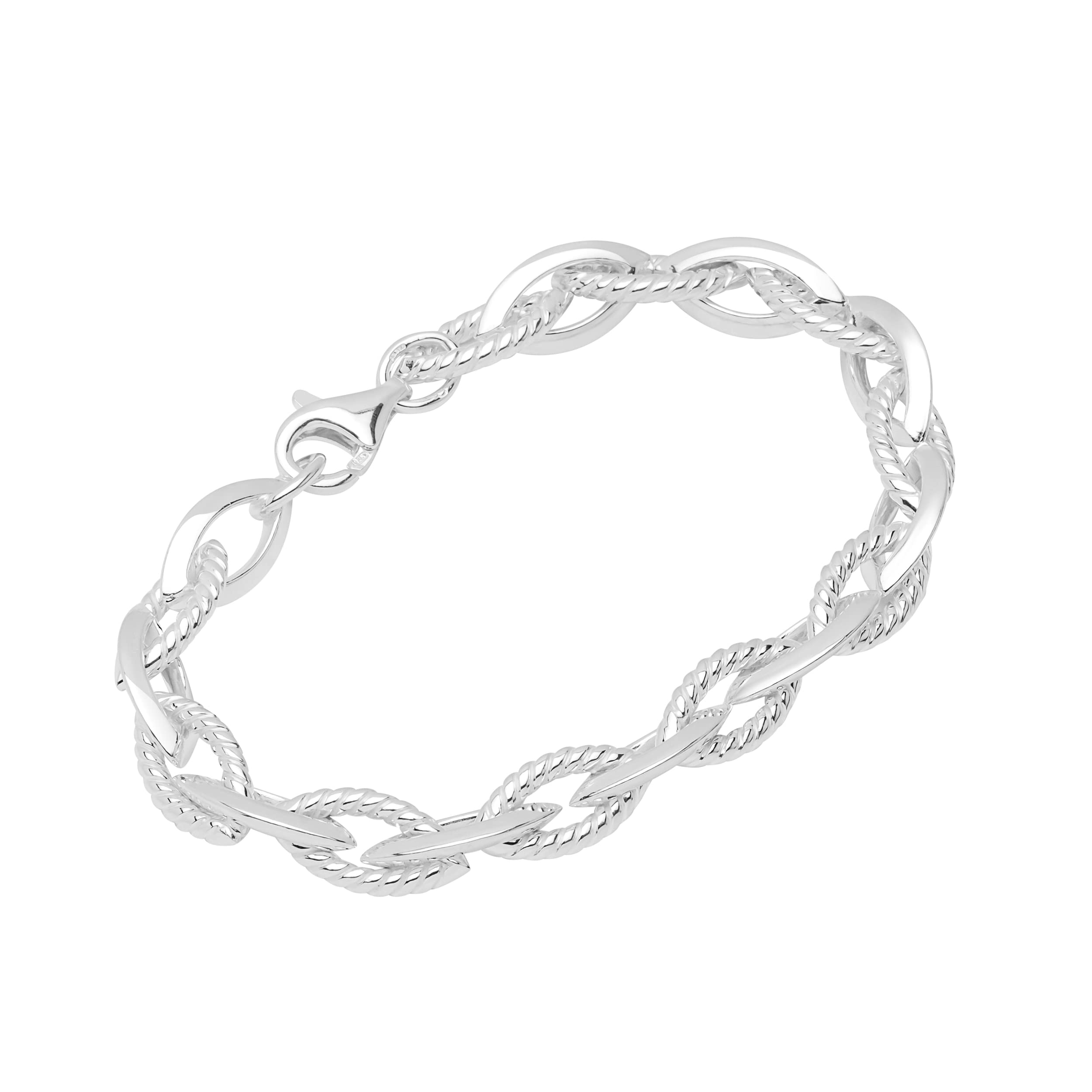 NKlaus designer bracelet in 925 sterling silver 19cm anchorchain necklace for ladies 13243