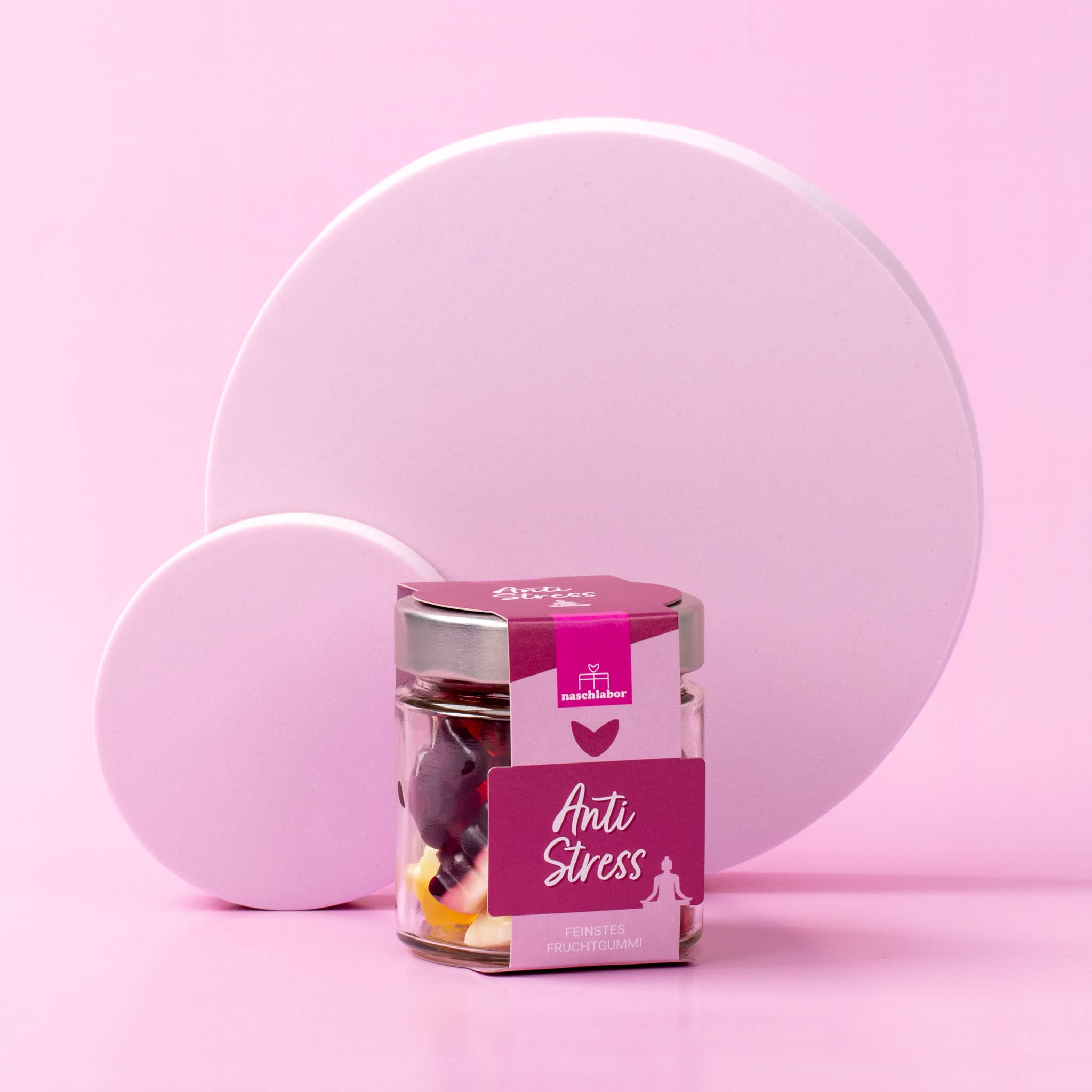 Anti Stress Fruchtgummis | Deine Portion Gummibärchen gegen den Stress | Nervennahrung fürs Büro oder die Uni | Geschenkglas | Anti Stress Gummibärchen im Geschenkglas 4