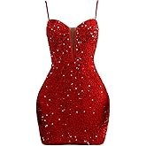 NGBUY Women's Sequin Homecoming Dress Short Prom Dress Clubwear Bodycon Mini Dress