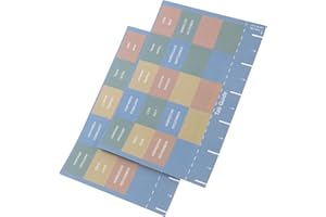 Monthly Planner Tabs Self-Adhesive Index Stickers for Office and School Organizing, Waterproof PP Material, 2 Sheets Set for 
