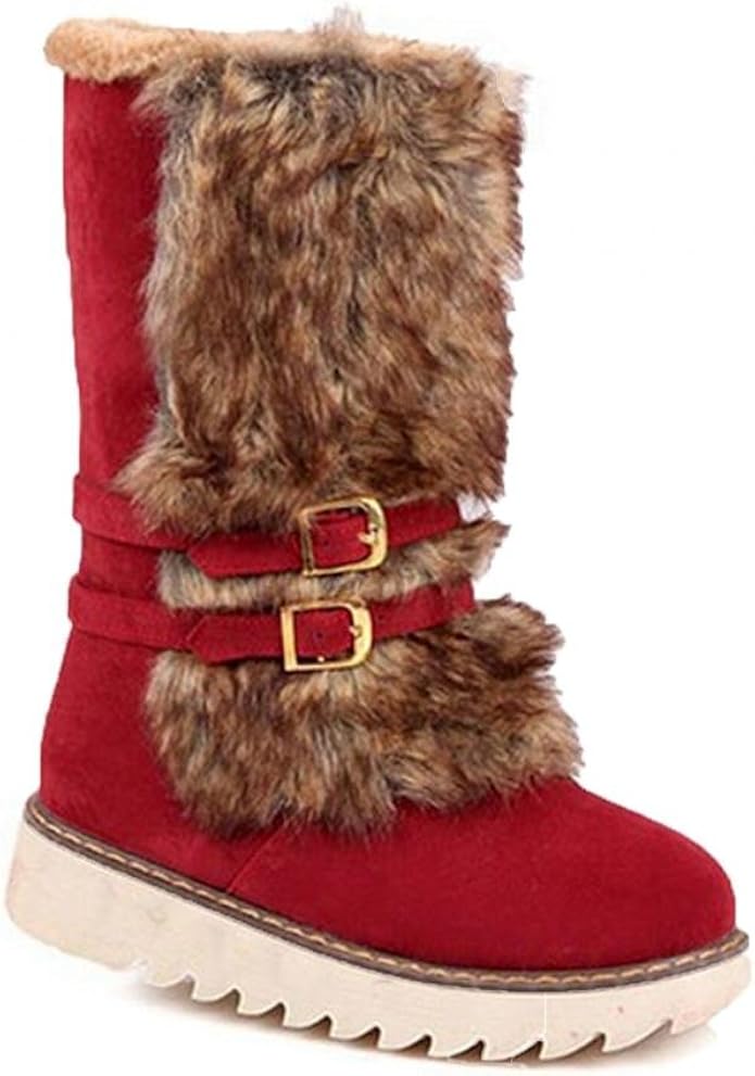 fur mid heels