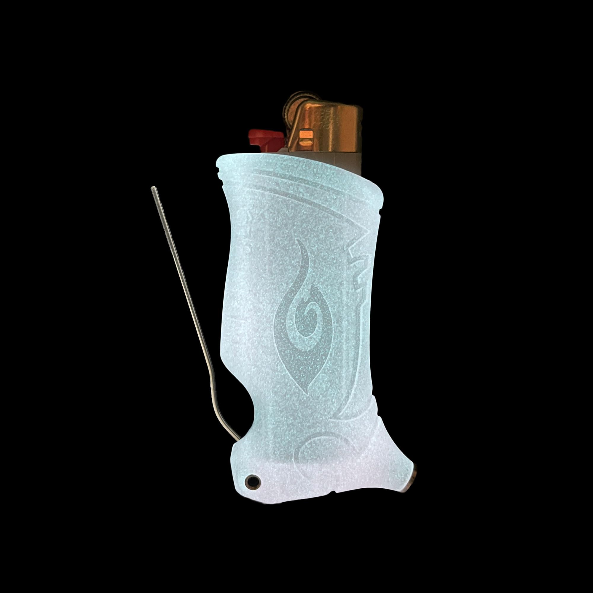 Photo 1 of Toker Poker - Bic Lighter Sleeve Glow in The Dark - All Inclusive Tool for Camping and Other (Glow Pink)