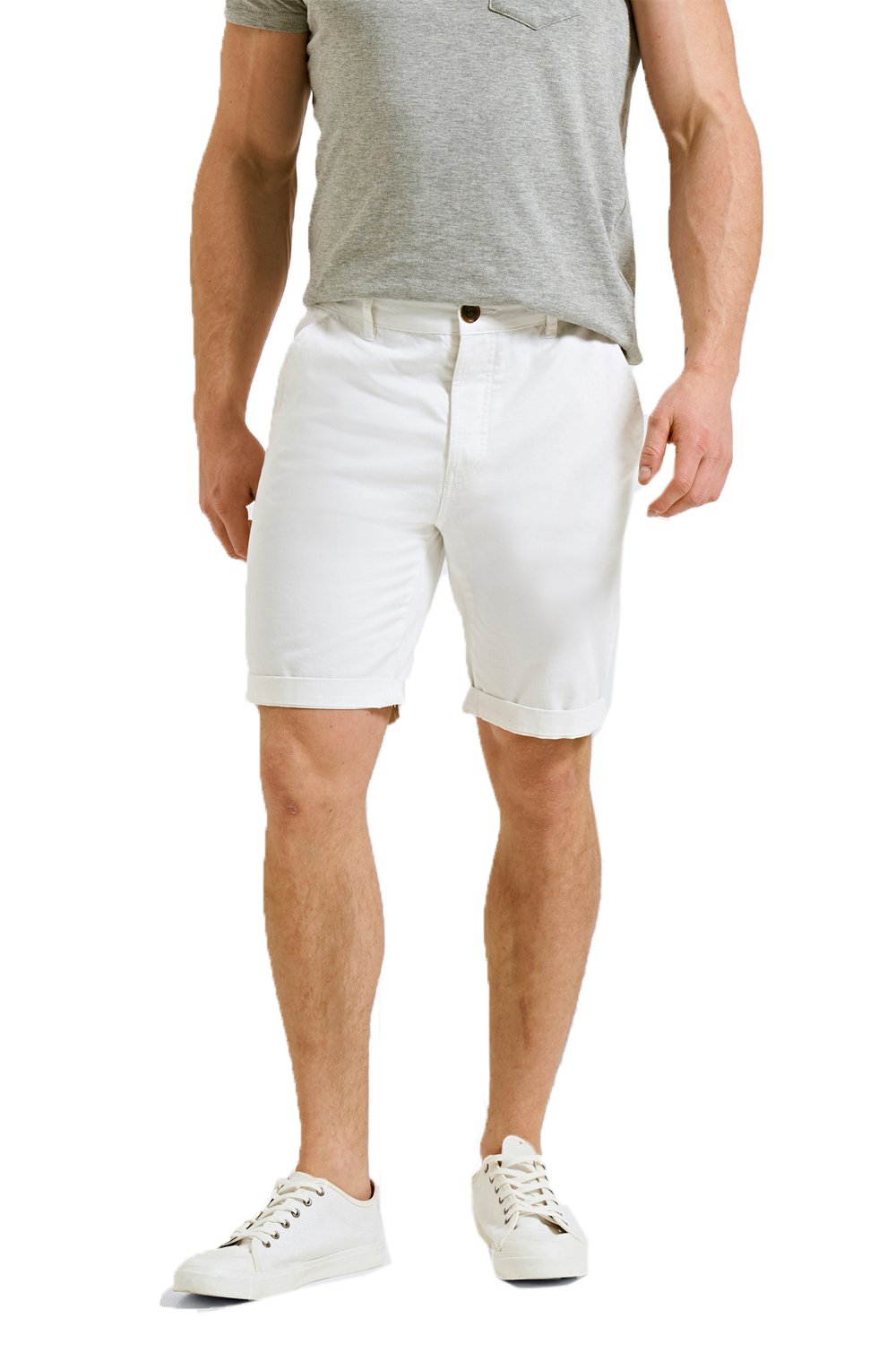 Cotton Basic Chino Knee length Shorts 