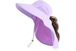 KOOLSOLY Outdoor Sun Hat for Men with 50+ UPF Protection Safari Cap Wide Brim Fishing Hat with Neck Flap, for Dad…