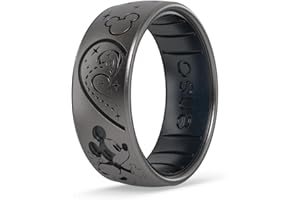 Enso Rings Etched Disney Collection - Mickey & Minnie Classic Dualtone Silicone Ring