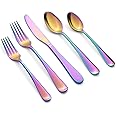 CAMBRIDGE Silversmiths Rhiannon Rainbow Mirror 20-Piece Flatware Set, Service for 4
