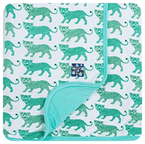 KicKee Pants Print Stroller Blanket, Natural Leopard