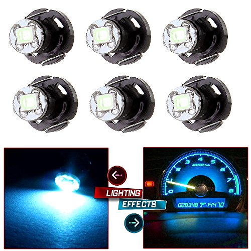 UPC 601209293424, CCIYU 6 Pack Ice Blue T4/T4.2 Neo Wedge HVAC Climate 1-2835-SMD Chips Led Light Bulbs For 1999-2006 Jeep Wrangler