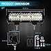 LED Light Bar AMBOTHER 9 Inch 360W 36000LM Off Road Fog Lighting Spot Flood Combo Triple Rows Driving Lights for Truck Car Jeep Boat SUV ATV UTV Pickup, 2 Years Warranty