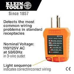 Klein Tools RT110 Outlet Tester, AC Electrical