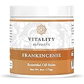 Vitality Extracts Frankincense Balm - 6oz, Boswellia Serrata, Beeswax, Olive Oil, Moisturizer for Dry, Cracked Skin, All Skin Types