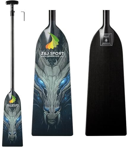 Pagaie Dragon Boat En Fibre De Carbone ZJ Sport - Approuvée IDBF - Tige Ovale - Poids ~360g