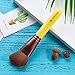 amoore Foundation Makeup Brush Kabuki Brush Wooden Handle Make up Brush Perfect For Blending Liquid, Cream Flawless Powder Cosmetics (1 Pcs Angled Round Brush)