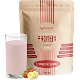 UpNourish Strawberry Banana Vegan Protein Powder 54 Superfoods Powder,1.5 Billion CFU Probiotics 21g Plant Based Protein,No Sugar No Dairy No GMO Dairy Free,Meal Replacement Shake Keto-Friendly Low-Carb Diet,15 Servings