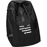 ProFaster Car Seat Travel Bag Backpack for Air Travel Universal Infant Carseat Gate Check Bag Cover for Airplane, Foldable with Pouch, Gray