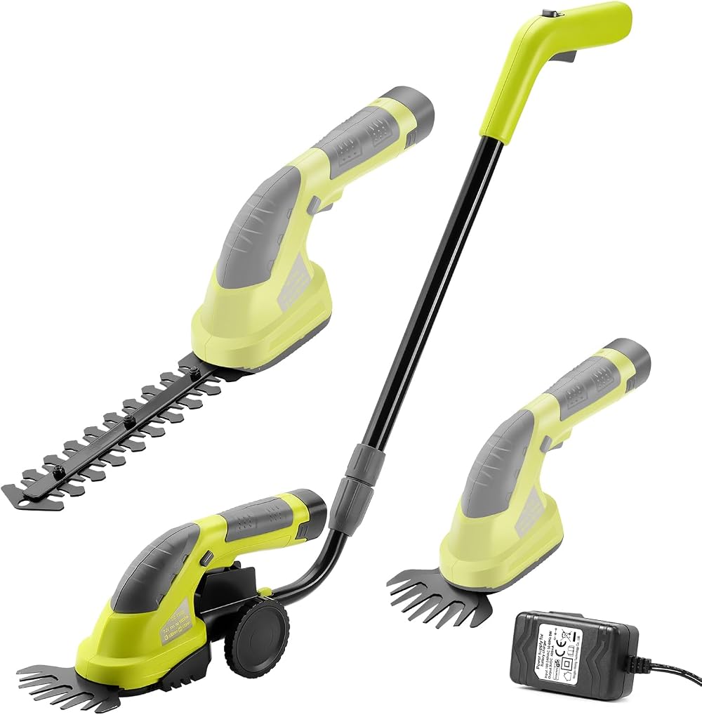 DEWINNER Cordless 2in1 Grass Shear & Hedge Trimmer Battery Charger Included