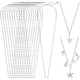 NBEADS 12 Pcs Paperclip Chain Necklaces, 304 Stainless Steel Chain Necklace Jewelry Making Chains for Necklace Making Bracelet Extension, 27.4-28.2 Inch