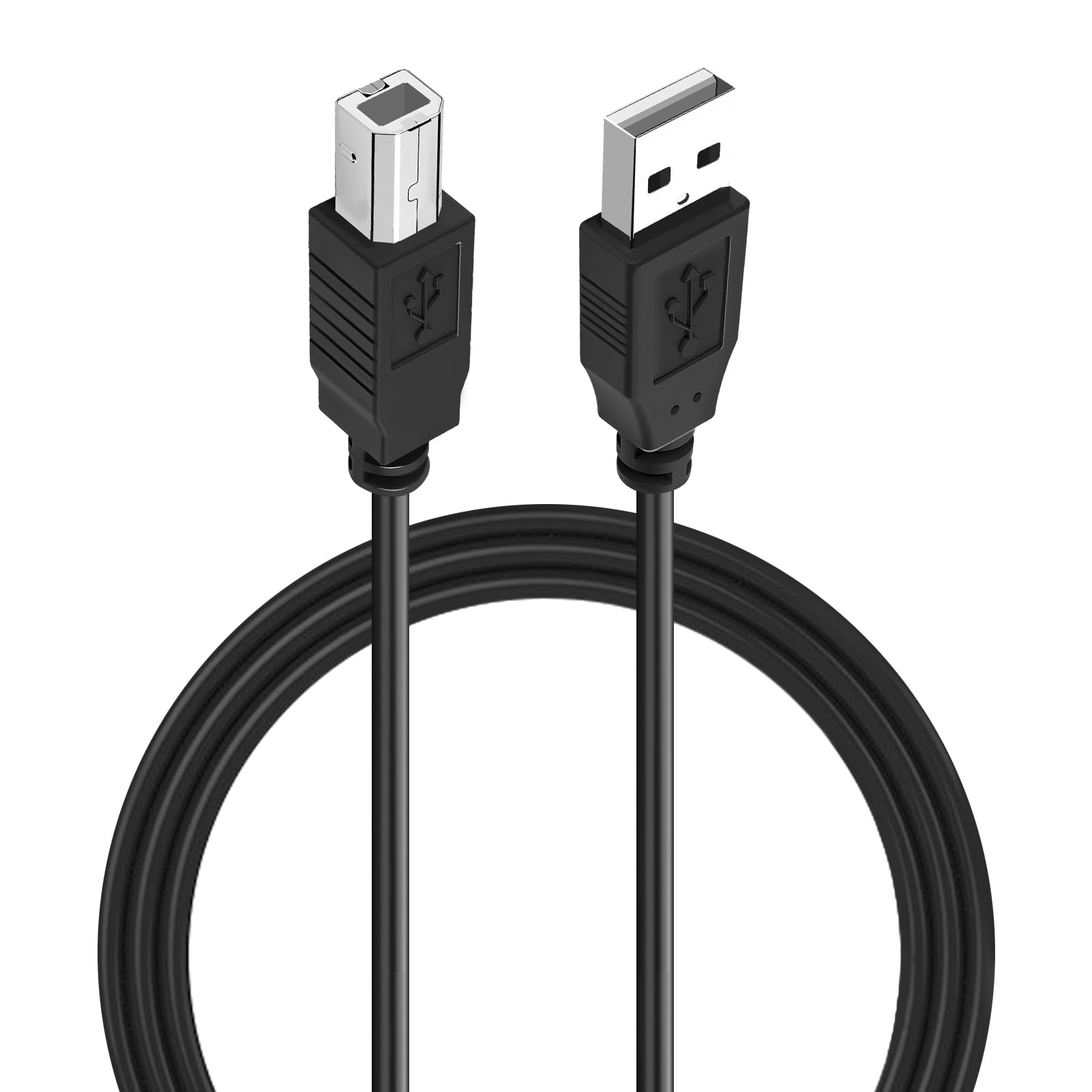 WrteEase 2M USB B MIDI Cable for Instruments, Compatible with Piano, MIDI Controller, Keyboard, Audio Interface, Recording, USB Microphone, and More