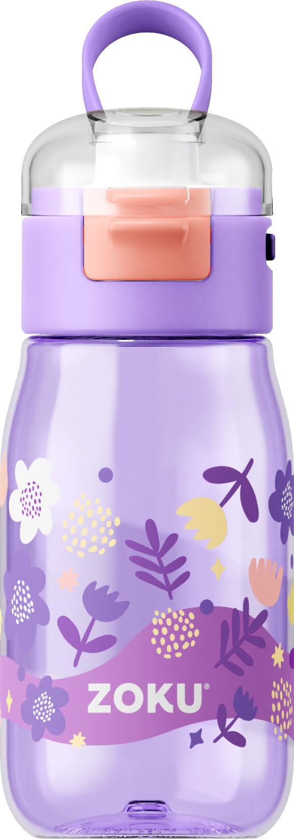 Zoku Kids Flip Gulp Bottle 475ml - Flowers